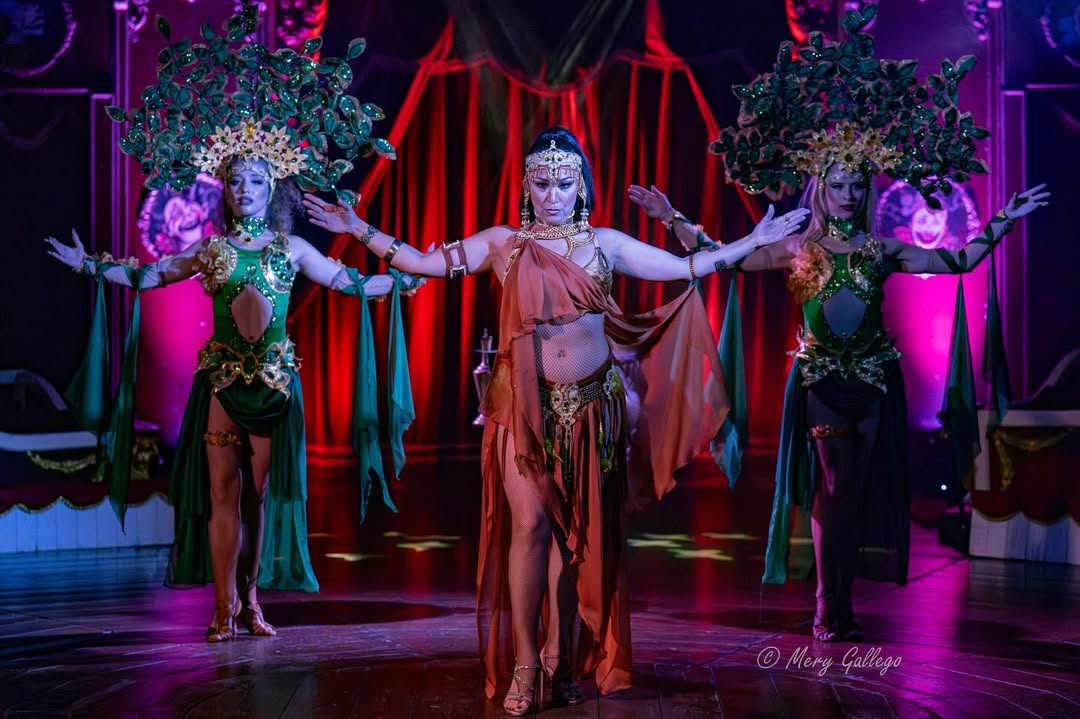 Circ Raluy a Olot. Rosa Raluy durant el número de l'espectacle Terra