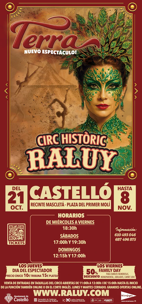 CARTEL TERRA CASTELLON 2026. Circo Raluy Histórico