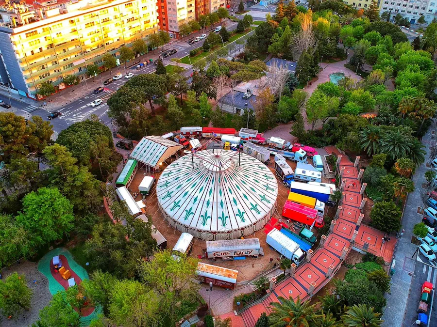 Circo Raluy en Reus 2021. Vista cenital de la carpa