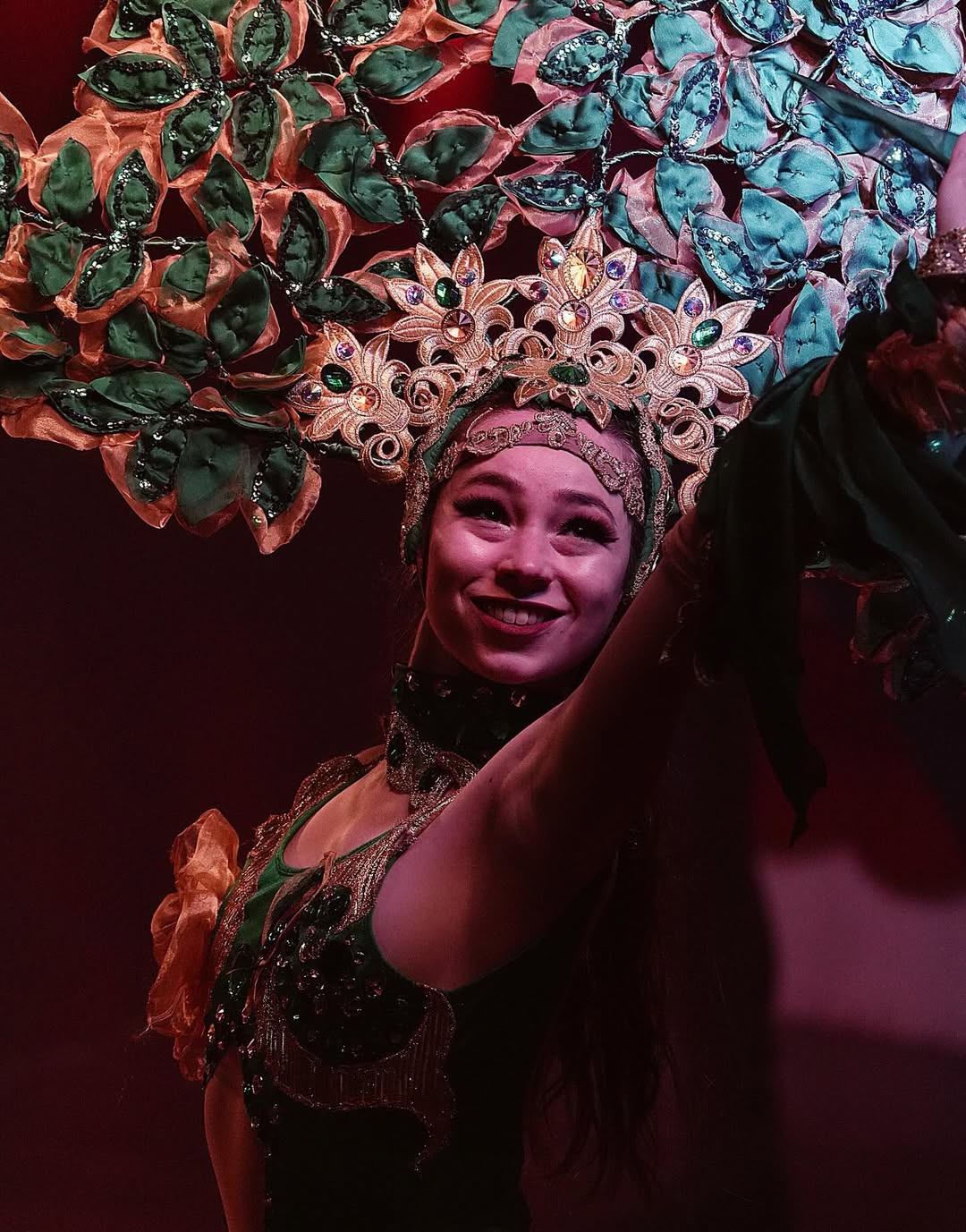 Circo en Igualada. Lidia Alimova con los trajes de Terra