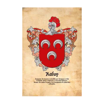Escudo heráldico Raluy. Dibujo del escudo