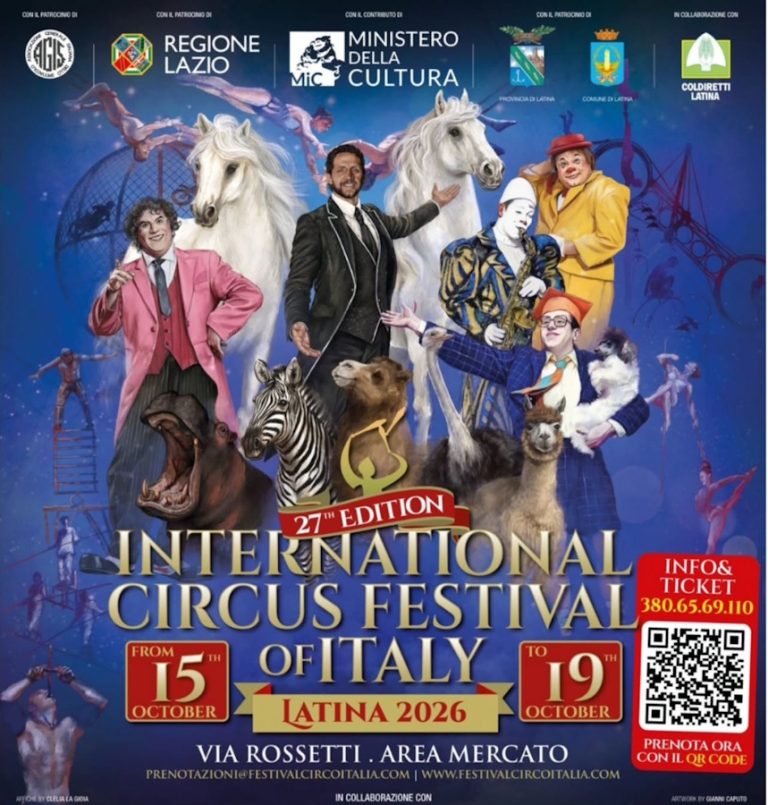 International Circus Festival of Italy 2026: la 27.ª edición llega a Latina