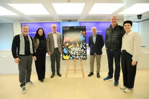 Navidad en el Port Vell de Barcelona 2025. Rosa Raluy y William Giribaldi en el evento de presentación.