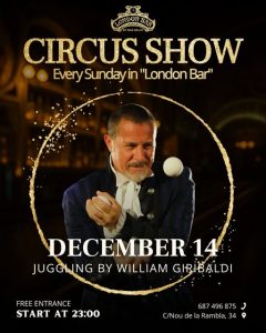 William Giribaldi actúa en el London Bar el domingo a las 23:00