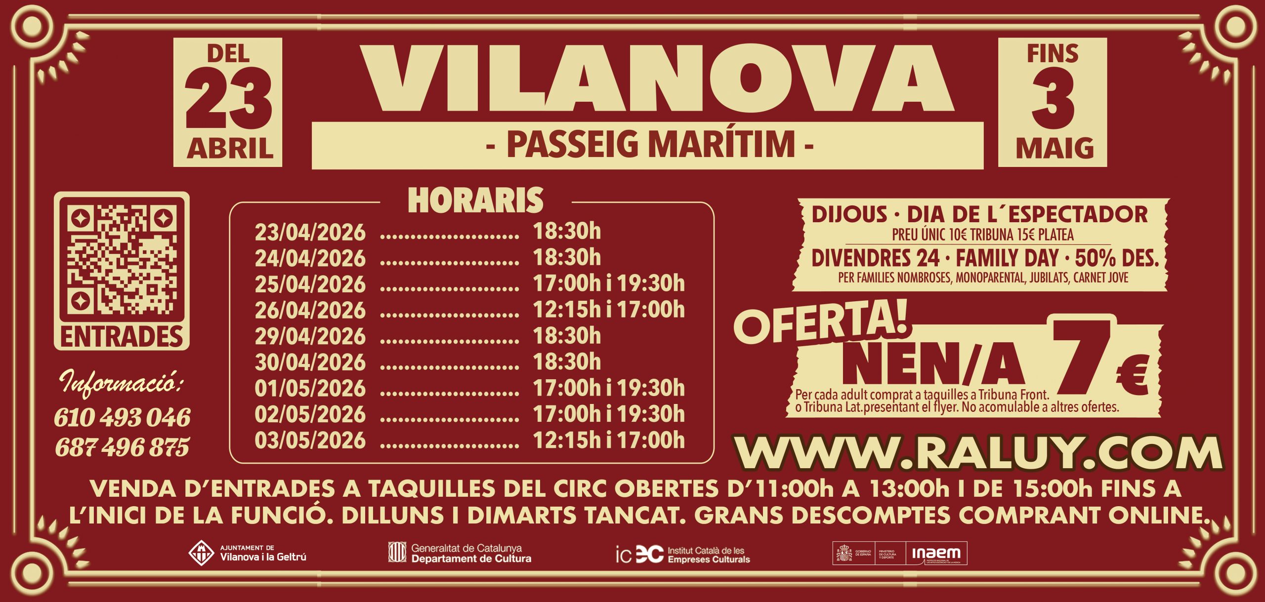 flyer del circo rlauy histórico